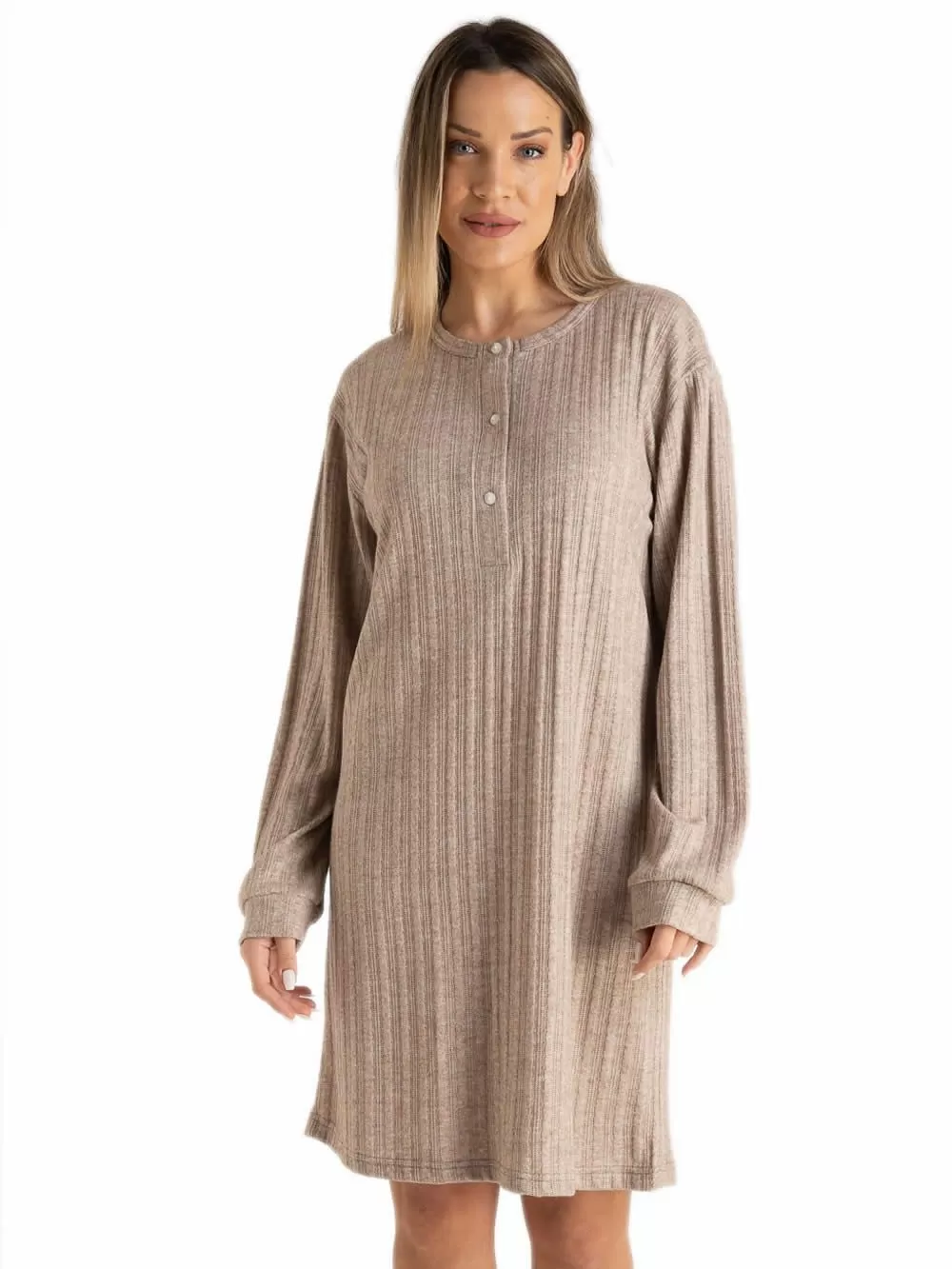 Γυναικείο Νυχτικό RACHEL - Πλεκτό Σχέδιο - Απαλό Viscose