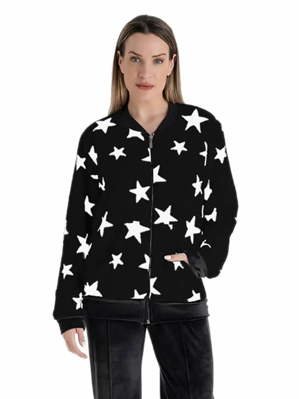 Γυναικεία Πυτζάμα RACHEL Stars - Ζεστό & Απαλό Fleece