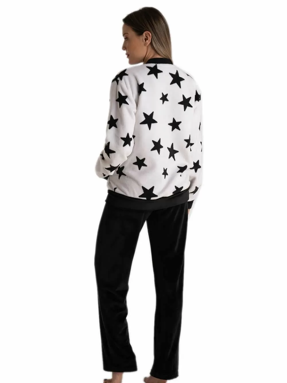 Γυναικεία Πυτζάμα RACHEL Stars - Ζεστό & Απαλό Fleece