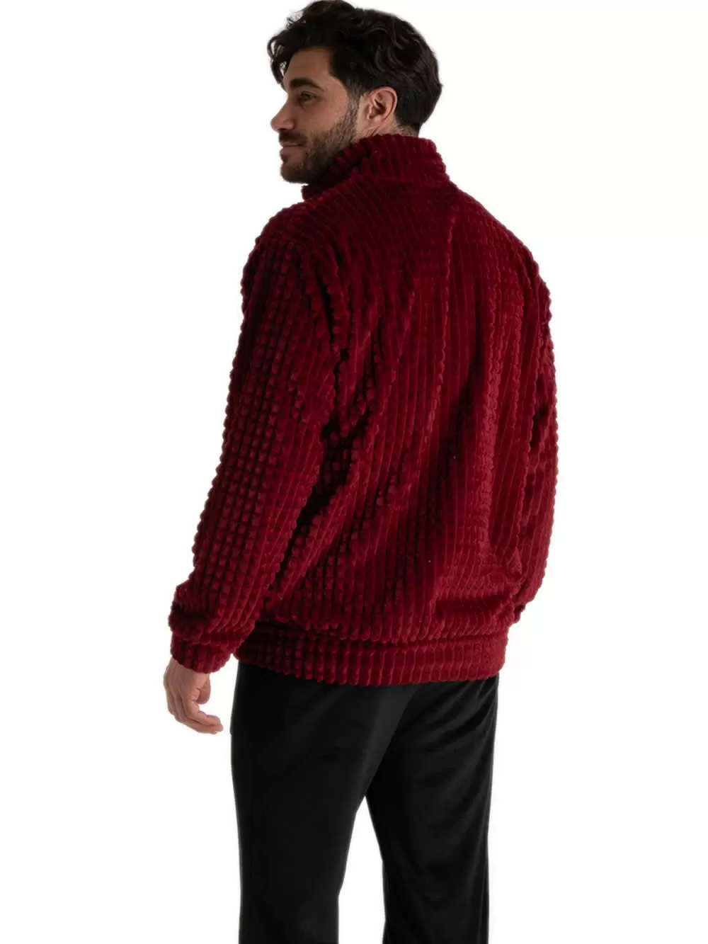 Ανδρική Ρόμπα RACHEL - Βελούδινο Fleece - Ανάγλυφο Σχέδιο