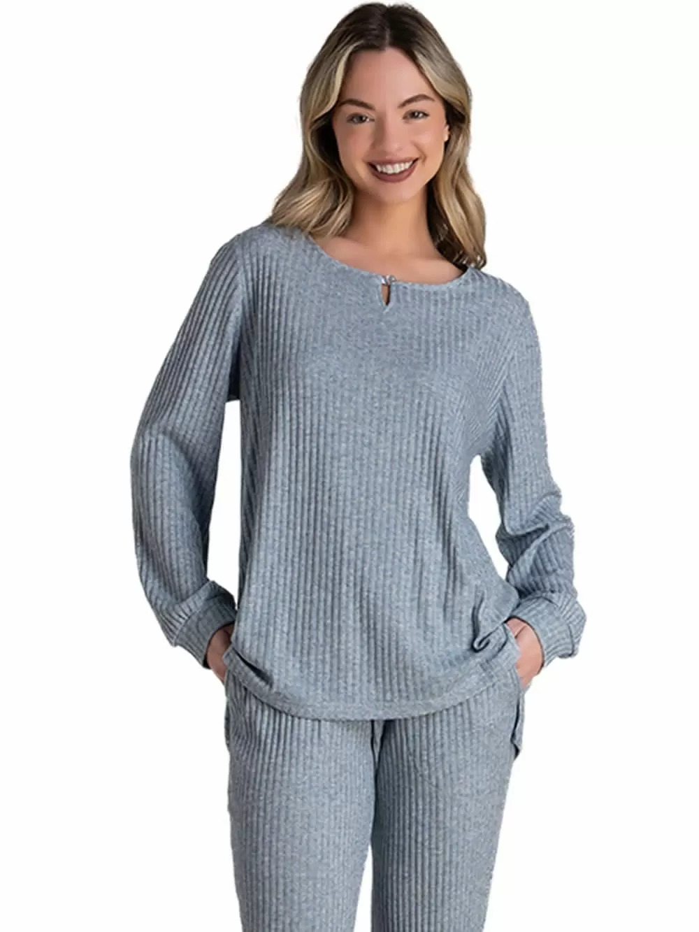 Γυναικεία Πυτζάμα Loungwear RACHEL - Πλεκτό Σχέδιο - Απαλό Viscose