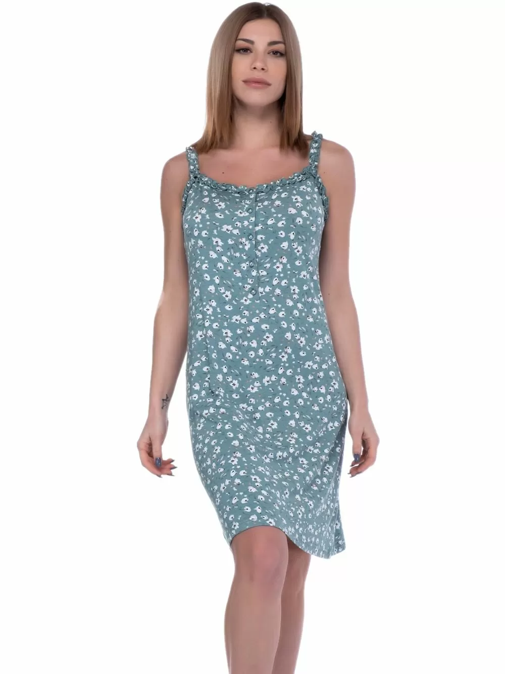 Νυχτικό SECRET POINT - Απαλό Viscose - Floral Σχέδιο - Νέα Μαμά 