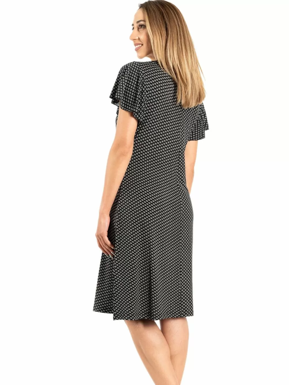 Φόρεμα SECRET POINT - Απαλό Viscose - All Over Σχέδιο 