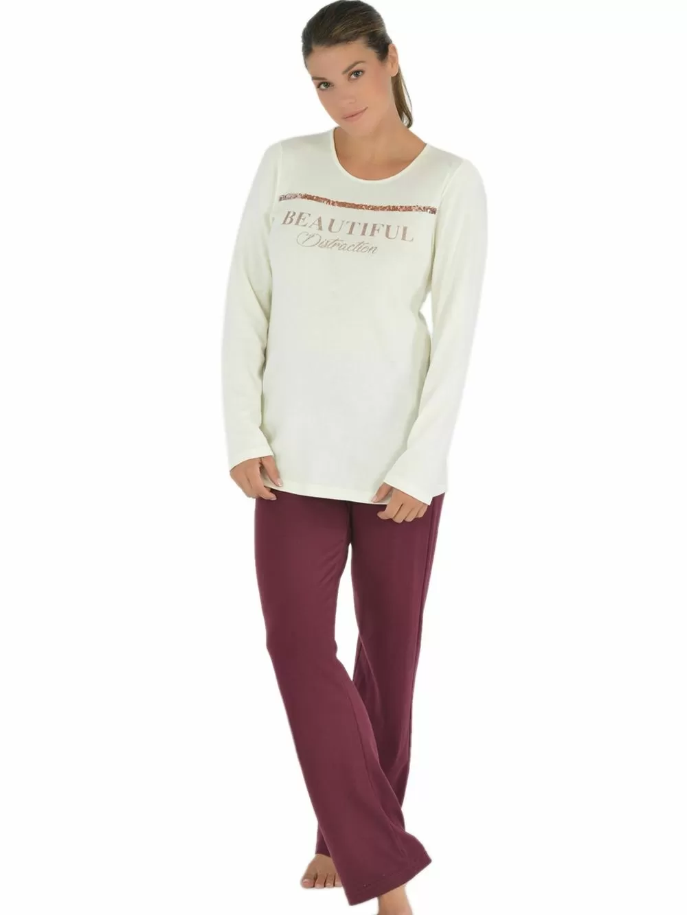 Πυτζάμα SECRET POINT - 100% Βαμβακερή - Lurex Σχέδιο & Παγιέτες 