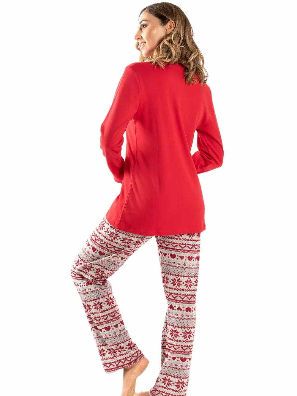 Πυτζάμα SECRET POINT - 100% Βαμβακερή - Ιριδίζων & Πλεχτό Σχέδιο 