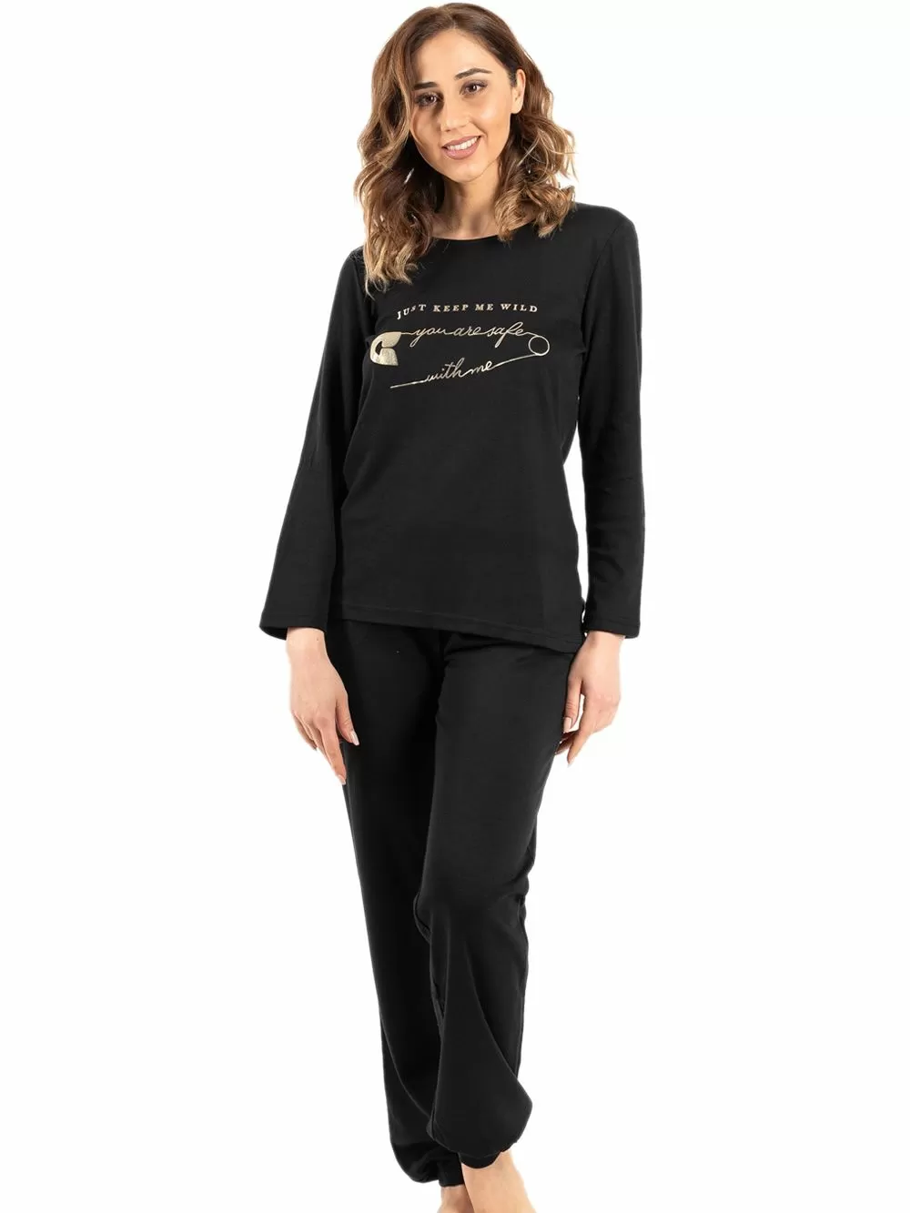 Πυτζάμα SECRET POINT - 100% Βαμβακερή - Lurex Σχέδιο 