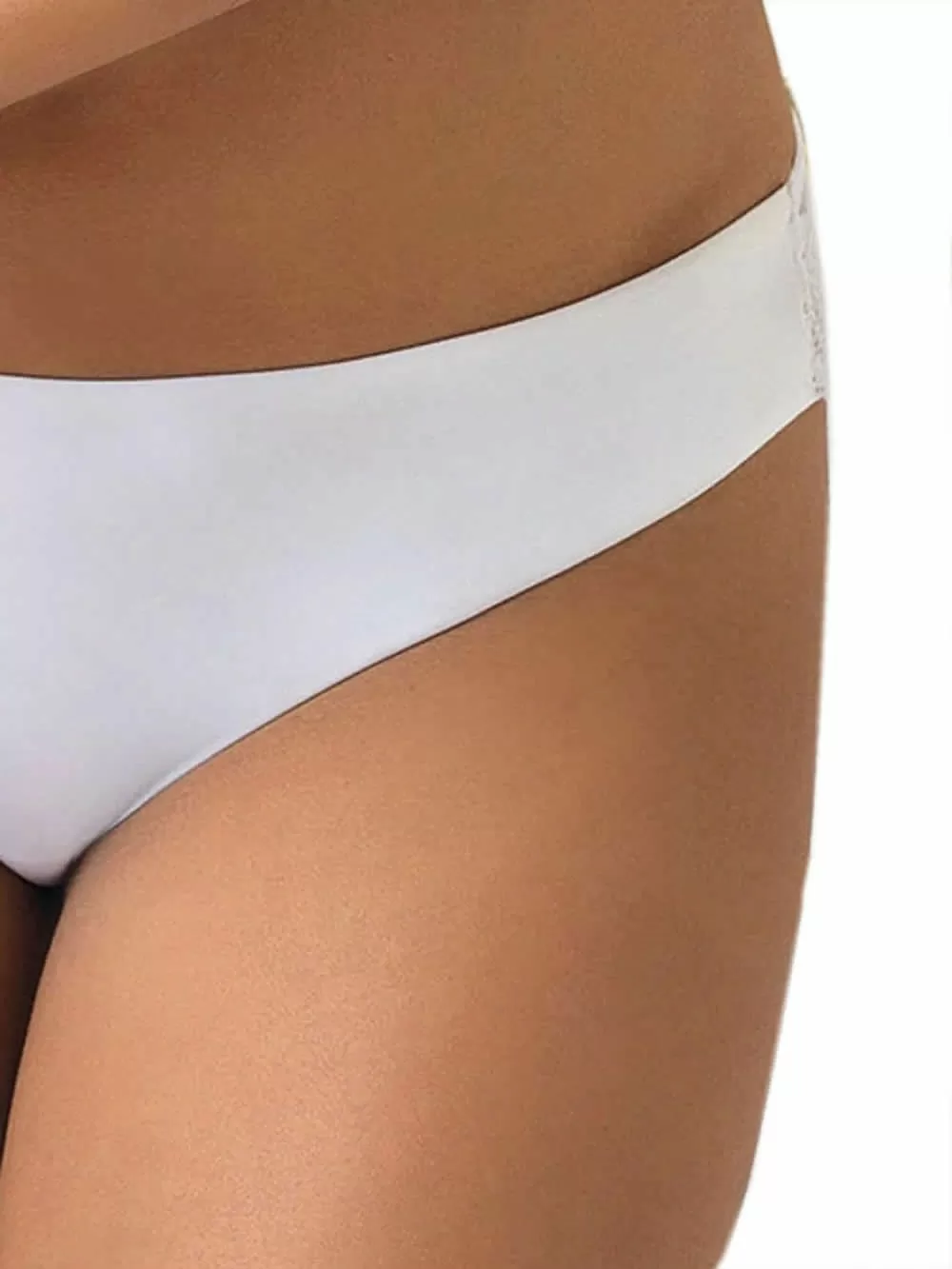 SIELEI Slip Αόρατο Κανονικό - Σατινέ Ύφασμα & Δαντέλα - Χωρίς Ραφές