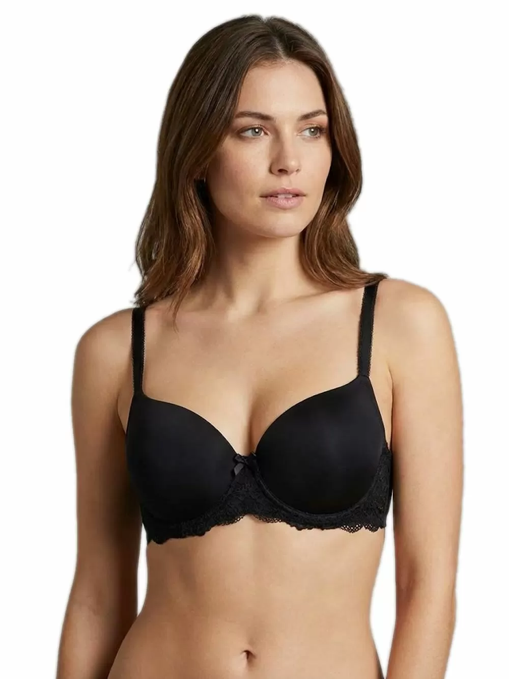 Σουτιέν SIELEI Balconette - Σατινέ Ύφασμα & Δαντέλα - Ήπια Ενίσχυση