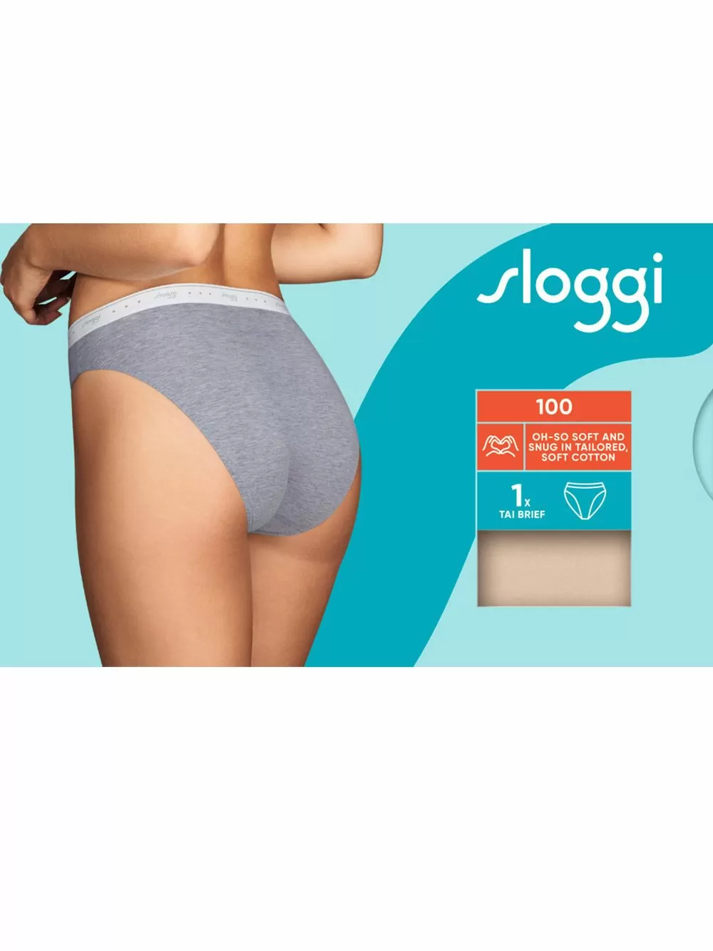 SLOGGI 24/7 100 Tai - Βαμβακερό Καθημερινό Σλιπ - Logo 