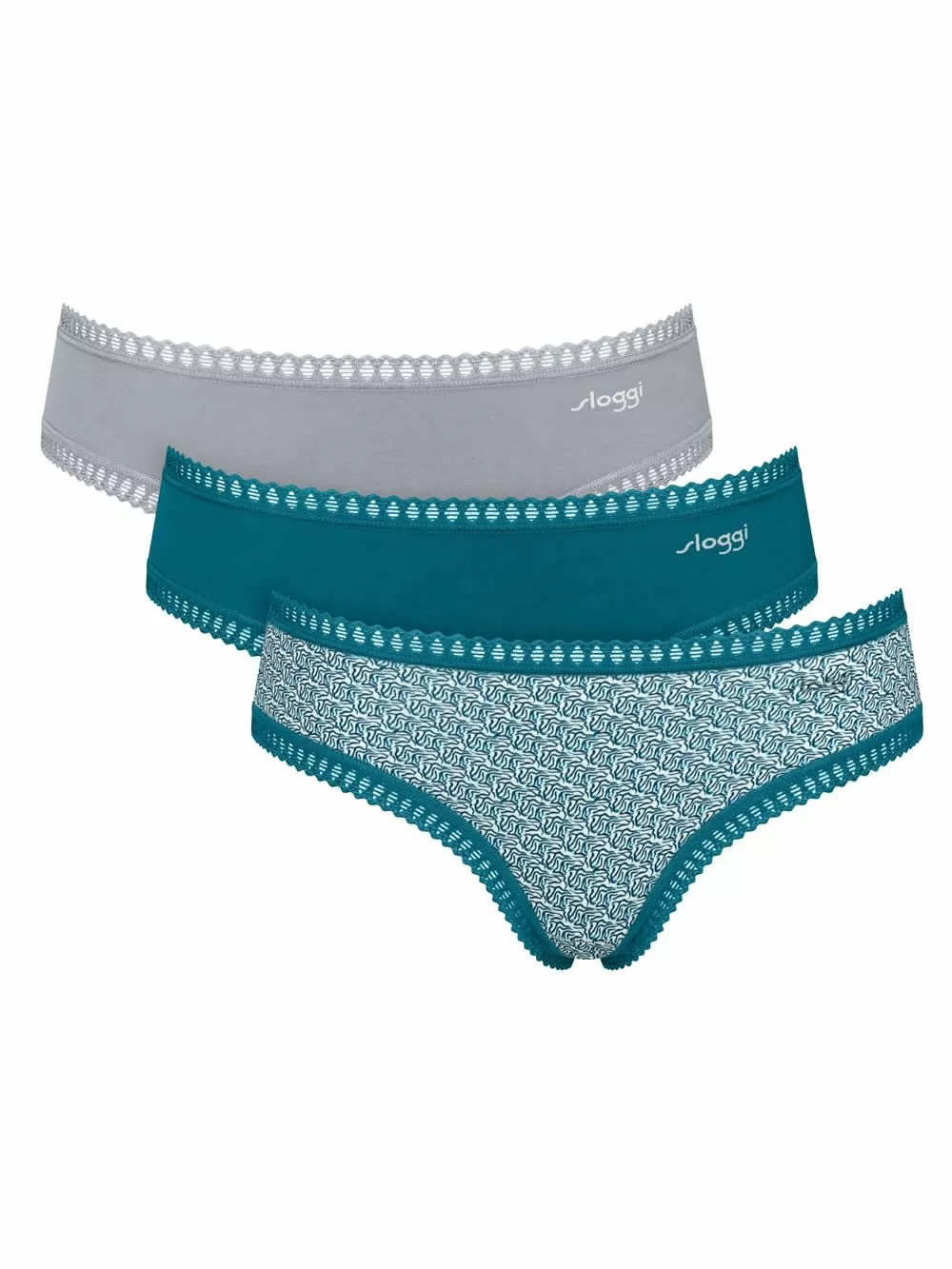 SLOGGI Go Crush Hipster V022 - Οργανικό Eco Βαμβάκι - Πακέτο με 3