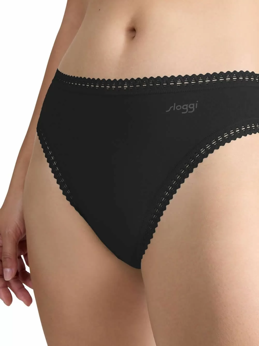 SLOGGI Go Crush High Leg Tai Φαρδύ Ψηλό - Οργανικό Eco Βαμβάκι - Πακέτο με 3