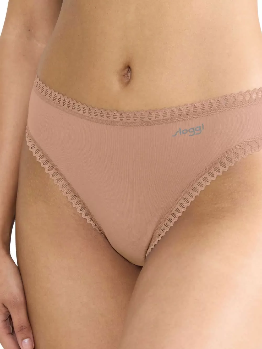 SLOGGI Go Crush High Leg Tai Φαρδύ Ψηλό - Οργανικό Eco Βαμβάκι - Πακέτο με 3