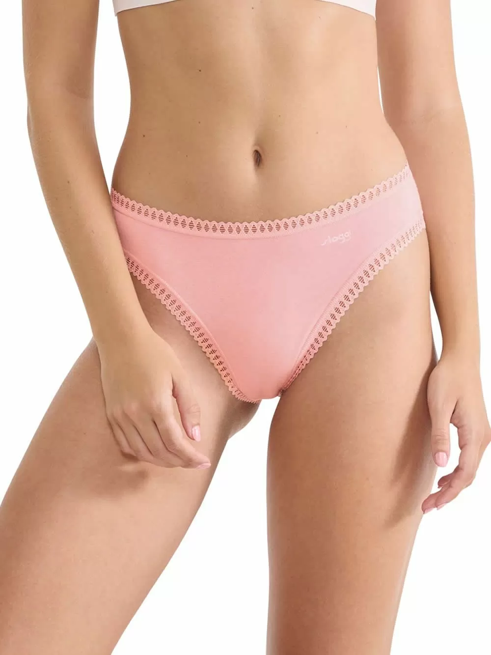 SLOGGI Go Crush High Leg Tai Φαρδύ Ψηλό - Οργανικό Eco Βαμβάκι - Πακέτο με 3