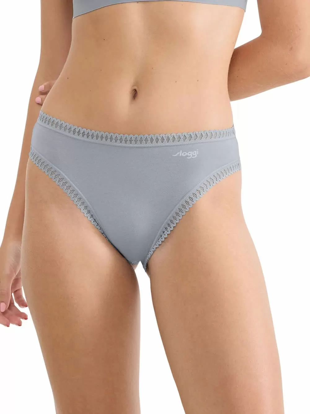 SLOGGI Go Crush High Leg Tai Φαρδύ Ψηλό - Οργανικό Eco Βαμβάκι - Πακέτο με 3