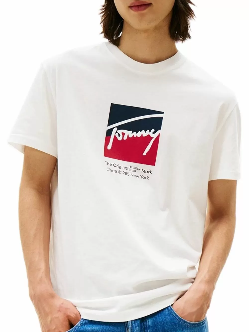 TOMMY HILFIGER Ανδρικό T-Shirt Signature Logo - 100% Βαμβακερό