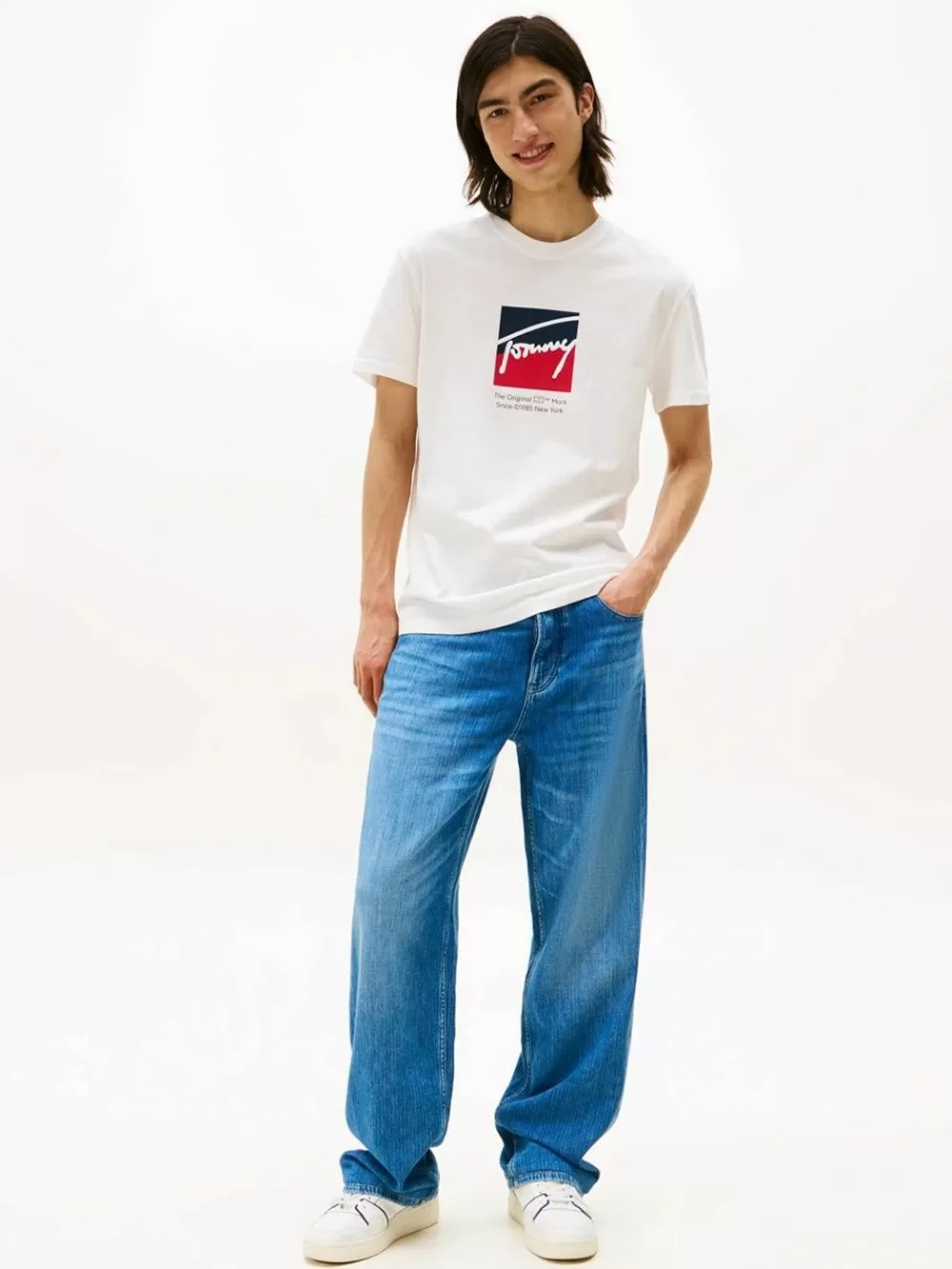 TOMMY HILFIGER Ανδρικό T-Shirt Signature Logo - 100% Βαμβακερό