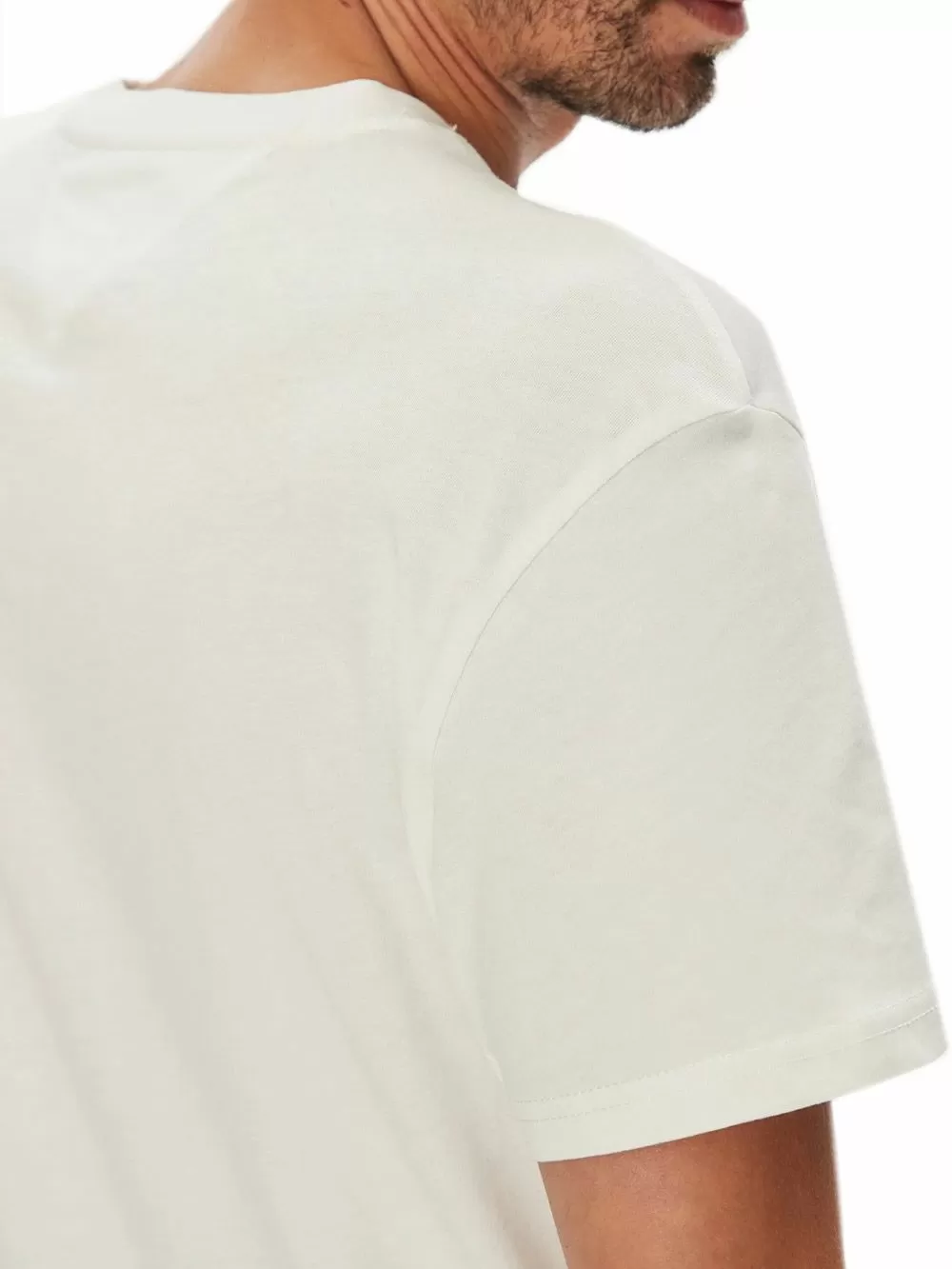 TOMMY HILFIGER Ανδρικό T-Shirt Dna Flag - 100% ΟΙκολογικό Βαμβάκι Off White