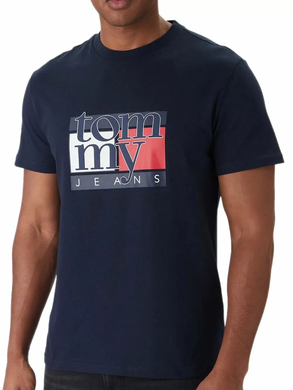 TOMMY HILFIGER Ανδρικό T-Shirt Flag Logo - 100% Βαμβακερό