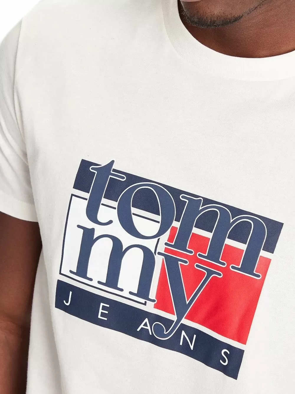 TOMMY HILFIGER Ανδρικό T-Shirt Flag Logo - 100% Βαμβακερό
