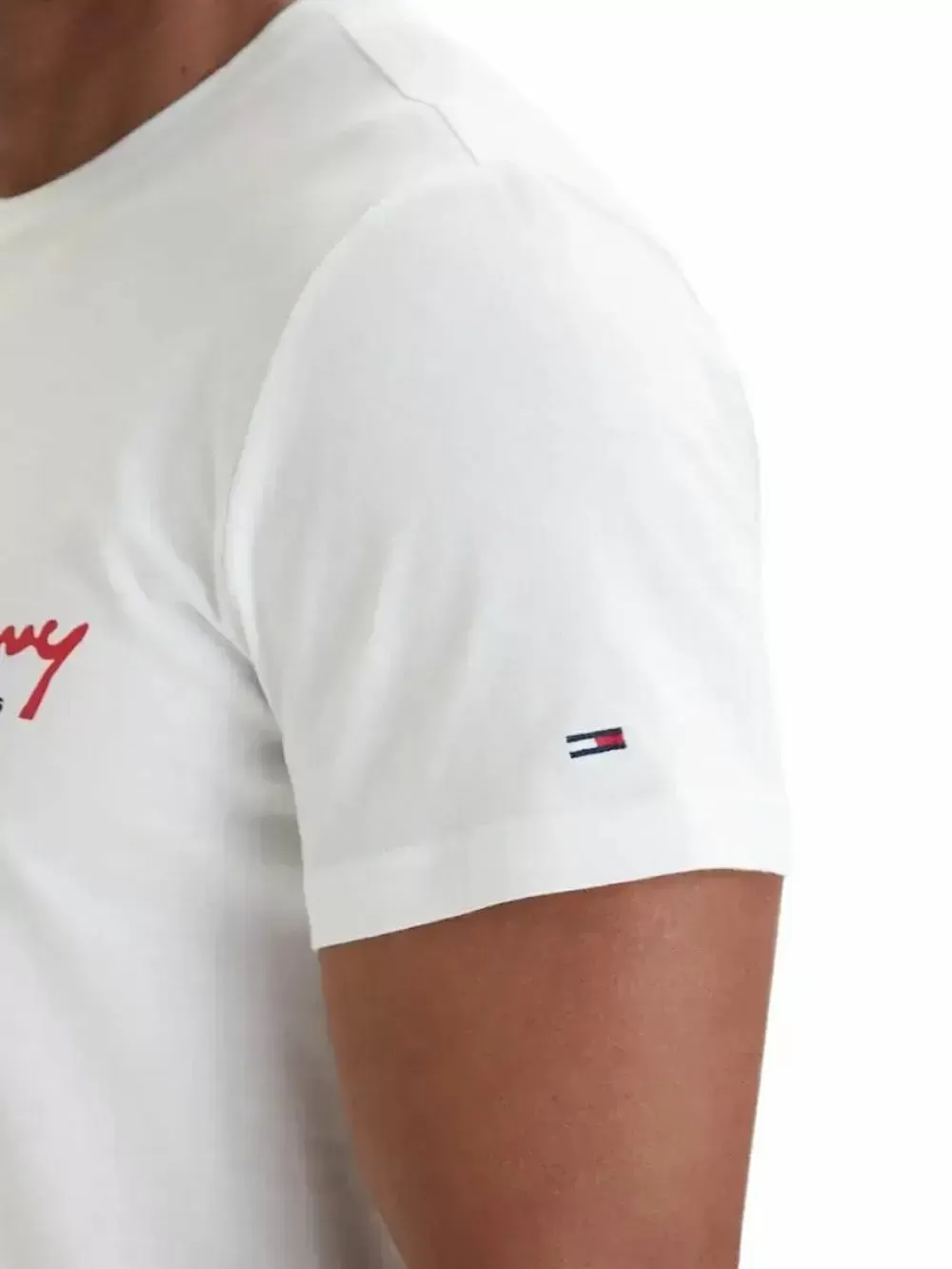 TOMMY HILFIGER Ανδρικό T-Shirt Slim Fit - 100% Βιώσιμο Βαμβάκι- Διακριτικό Logo