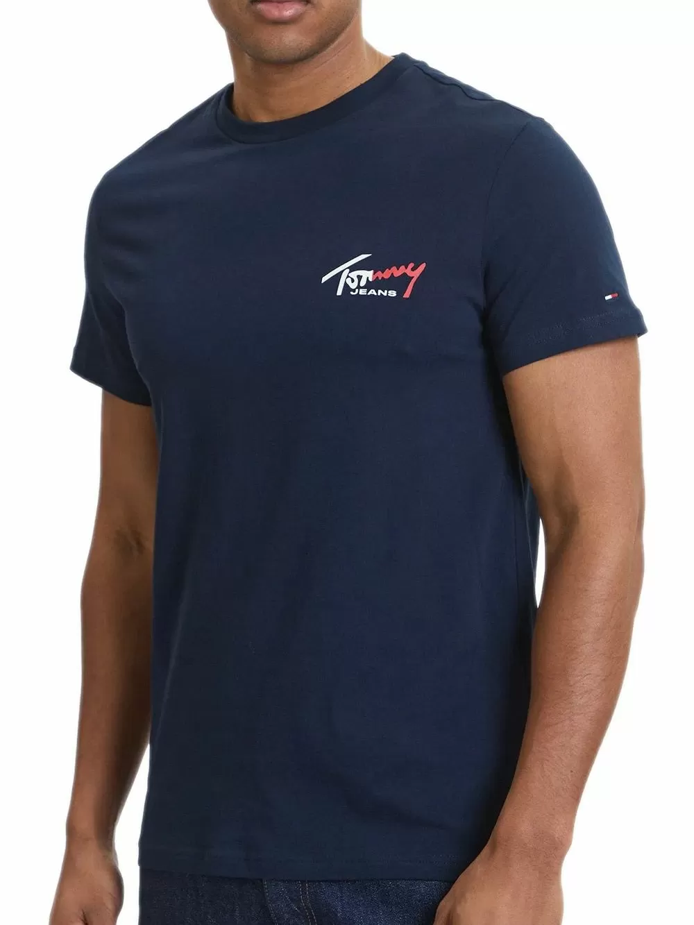 TOMMY HILFIGER Ανδρικό T-Shirt Slim Fit - 100% Βιώσιμο Βαμβάκι- Διακριτικό Logo