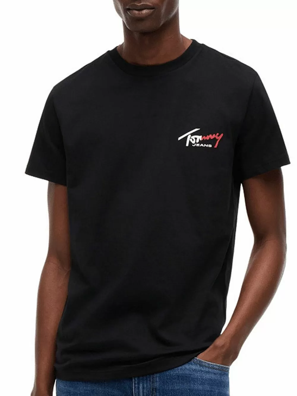 TOMMY HILFIGER Ανδρικό T-Shirt Slim Fit - 100% Βιώσιμο Βαμβάκι - Διακριτικό Logo