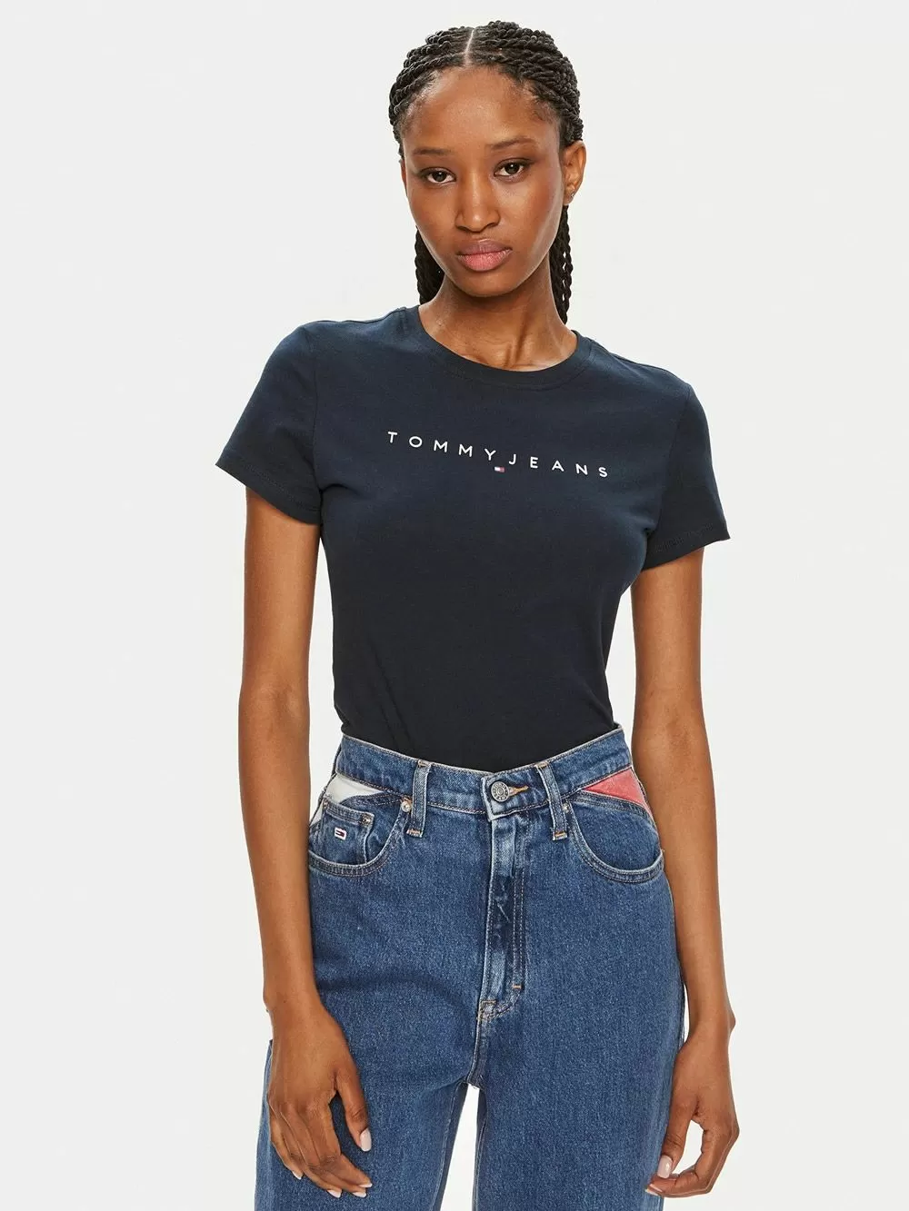 TOMMY HILFIGER Γυναικείο T-Shirt Linear Slim Fit - 100% Βαμβακερό