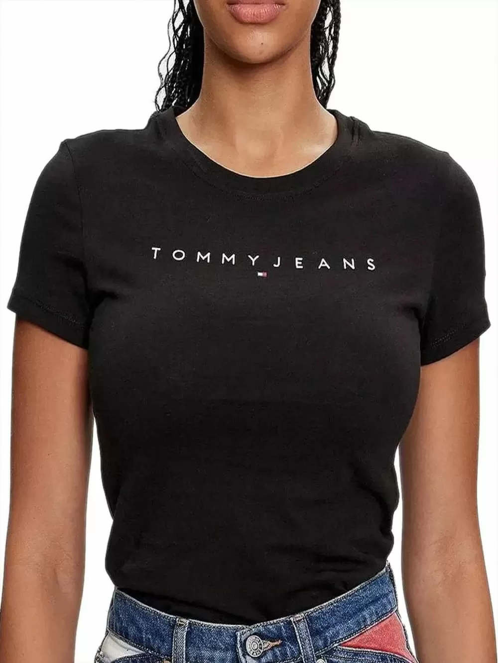 TOMMY HILFIGER Γυναικείο T-Shirt Linear Slim Fit - 100% Βαμβακερό