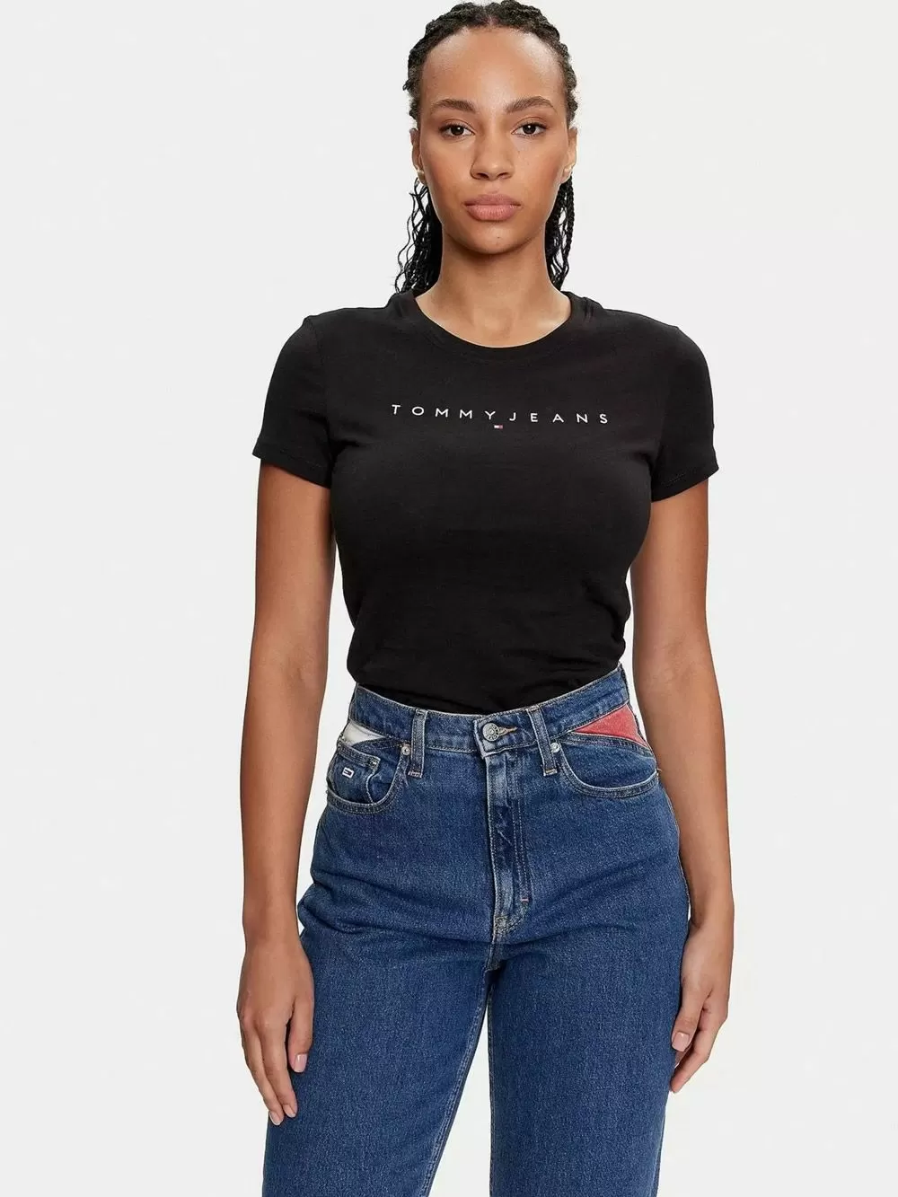 TOMMY HILFIGER Γυναικείο T-Shirt Linear Slim Fit - 100% Βαμβακερό