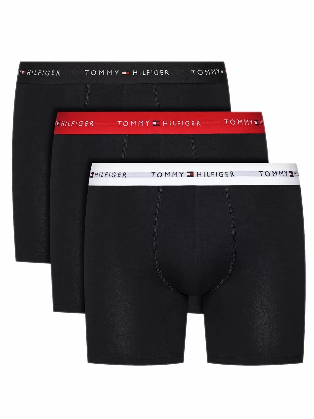TOMMY HILFIGER Boxer Short Μακρύ - Ελαστικό Eco Βαμβάκι - Πακέτο με 3