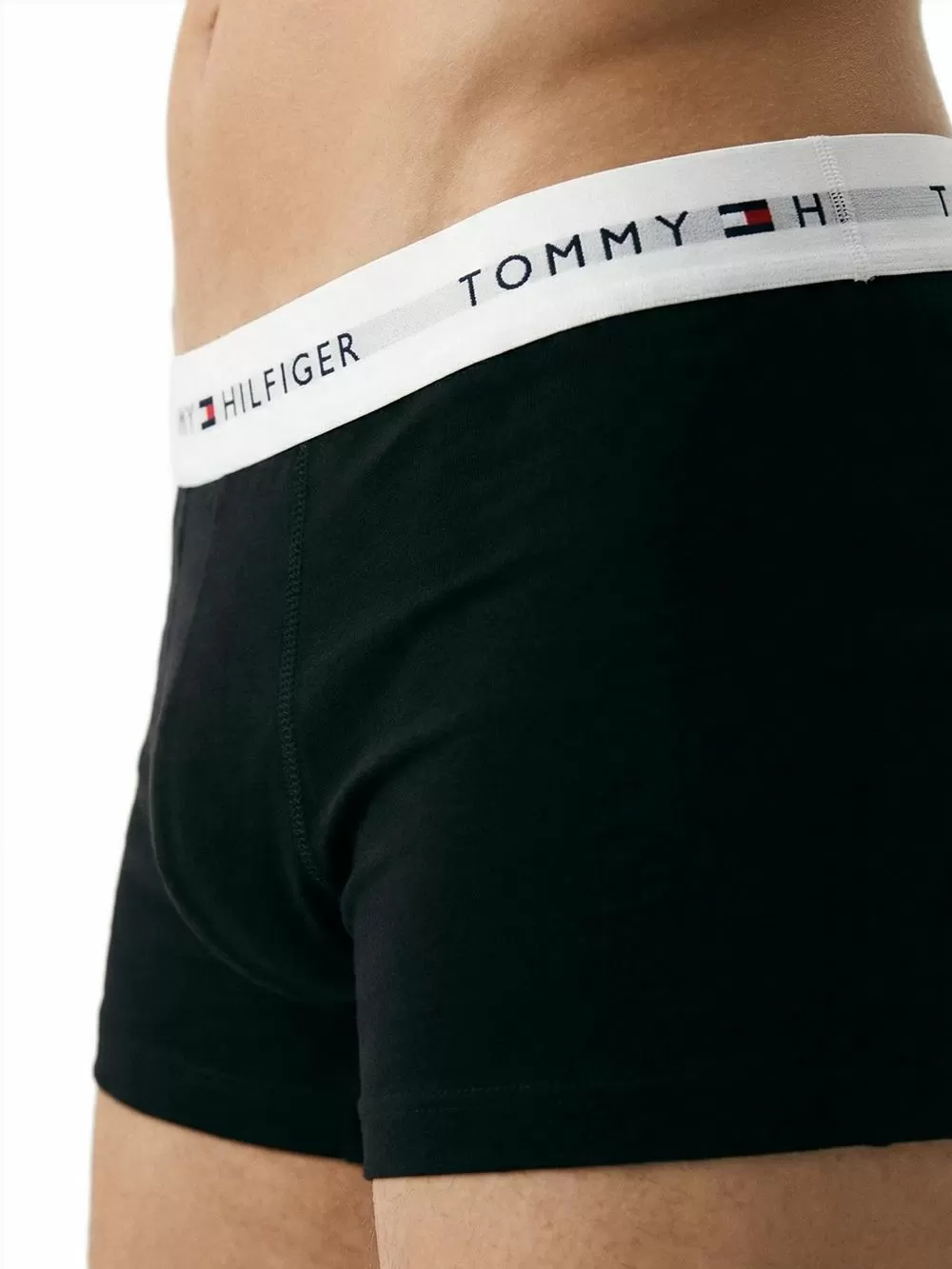 TOMMY HILFIGER Signature Repeat Logo Boxer - Ελαστικό Βαμβάκι - Πακέτο με 3
