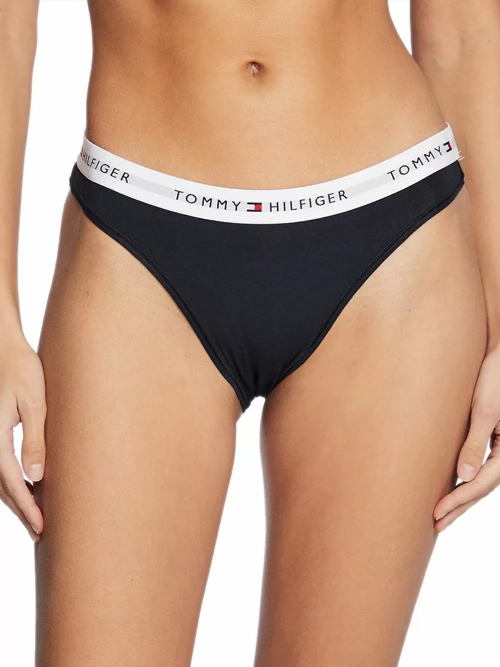TOMMY HILFIGER Γυναικείο Slip Κανονικό Icon Logo Μαύρο- Οργανικό Βαμβάκι & Modal