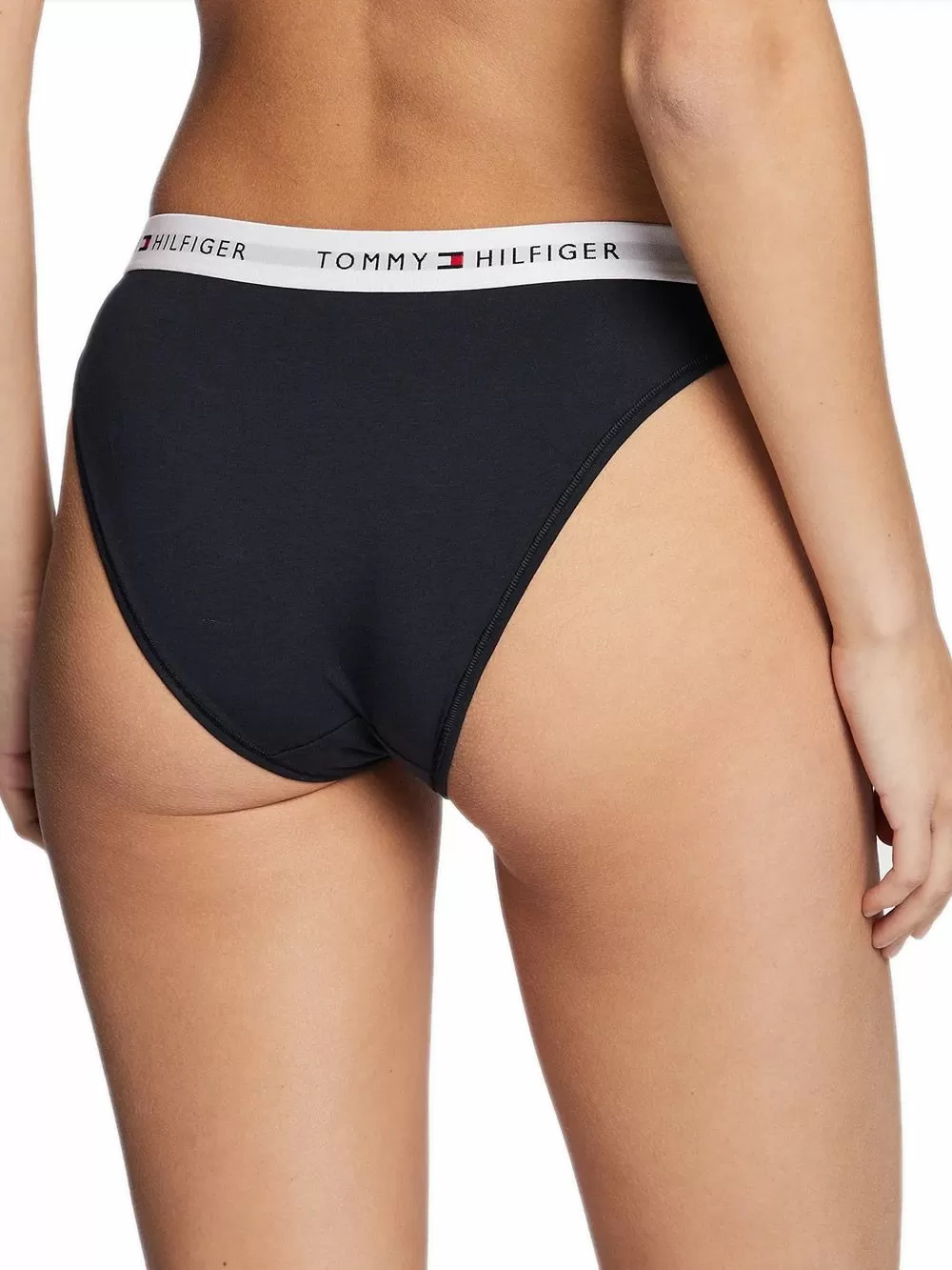 TOMMY HILFIGER Γυναικείο Slip Κανονικό Icon Logo Μαύρο- Οργανικό Βαμβάκι & Modal
