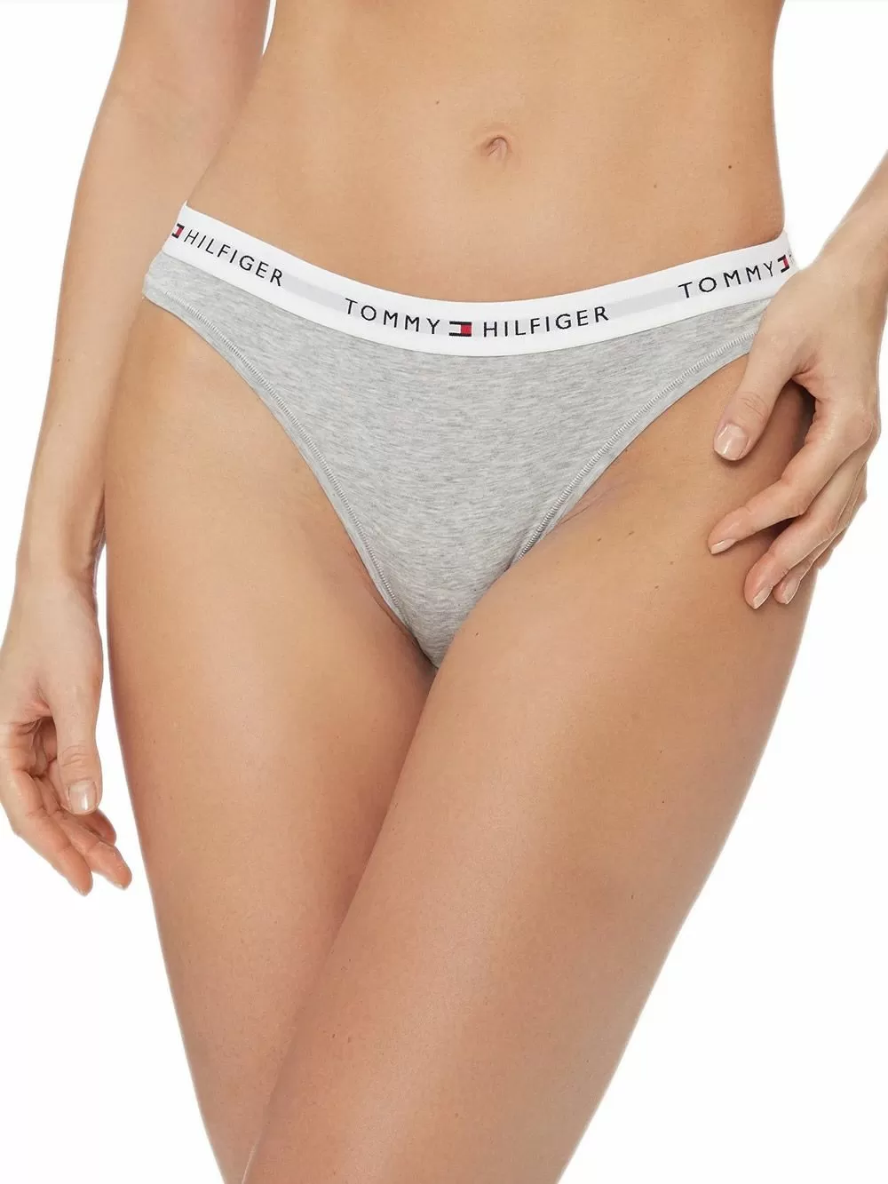 TOMMY HILFIGER Γυναικείο Slip Κανονικό Icon Logo Γκρι - Οργανικό Βαμβάκι & Modal