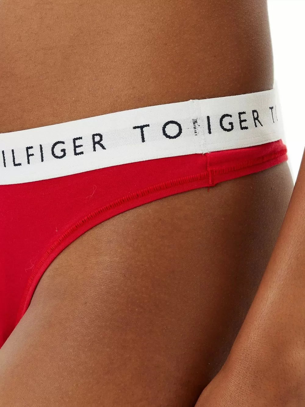 TOMMY HILFIGER Γυναικείο String Heritage Red - Ελαστικό Eco Βαμβάκι 