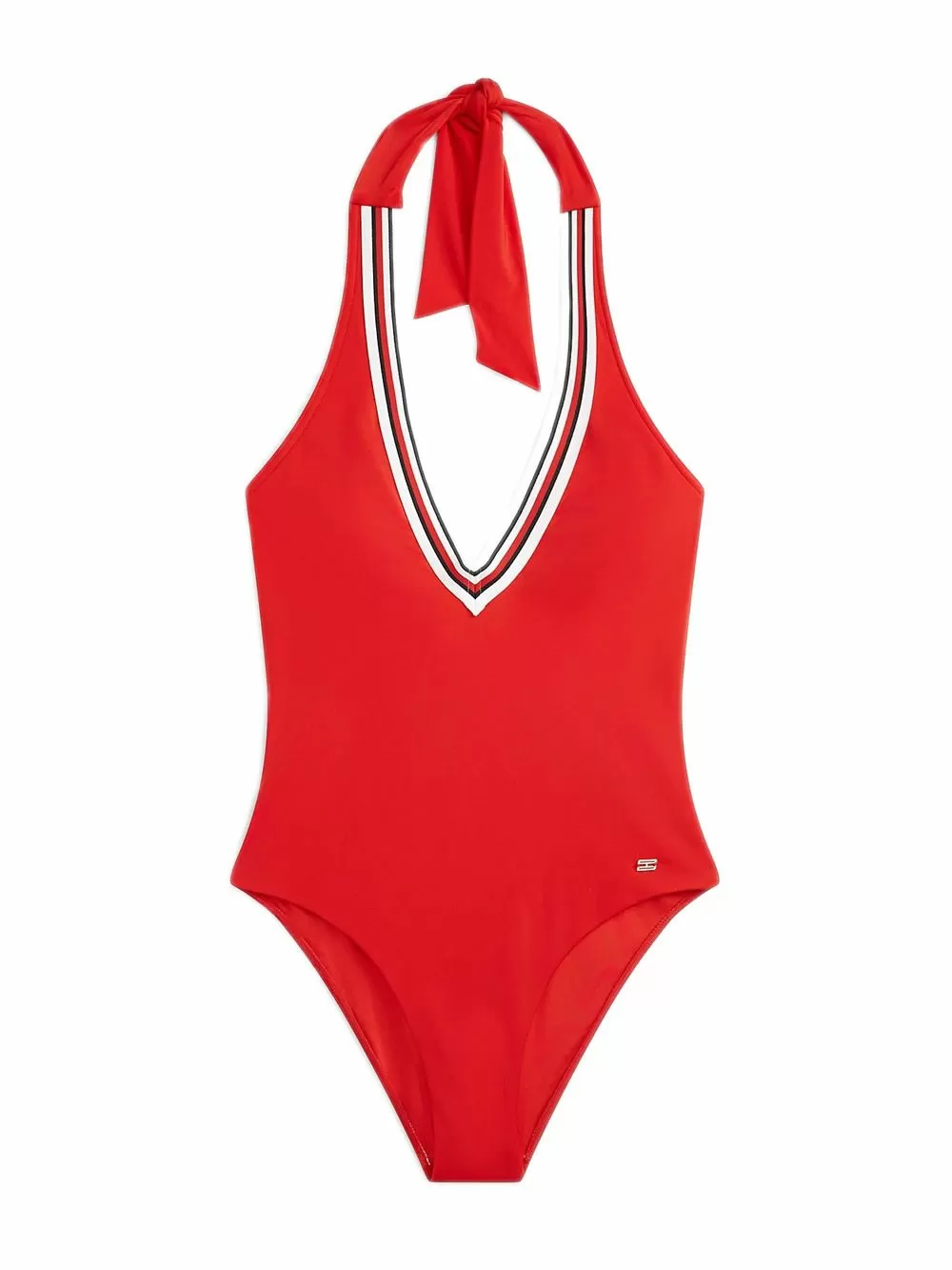 Μαγιό TOMMY HILFIGER Ολόσωμο Halter - Αφαιρούμενη Ενίσχυση - Ρίγες