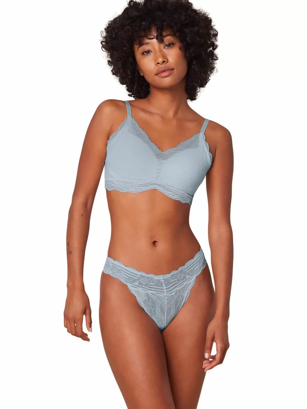 TRIUMPH Lift Smart Highleg Brazilian EX - Floral Δαντέλα