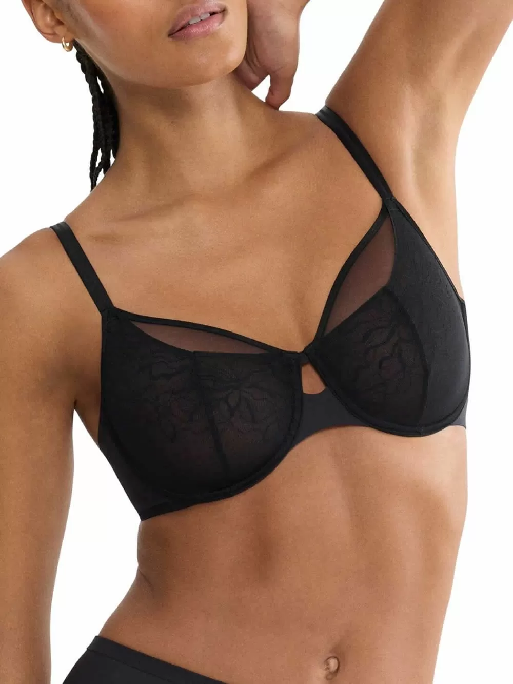 TRIUMPH Comfort Contour W01 Minimizer Μαύρο - Δαντέλα 