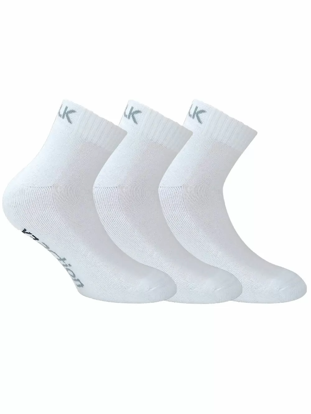 WALK Ανδρική Κάλτσα Ημίκοντη - Ελαστικό Βαμβάκι - 3 Τεμάχια