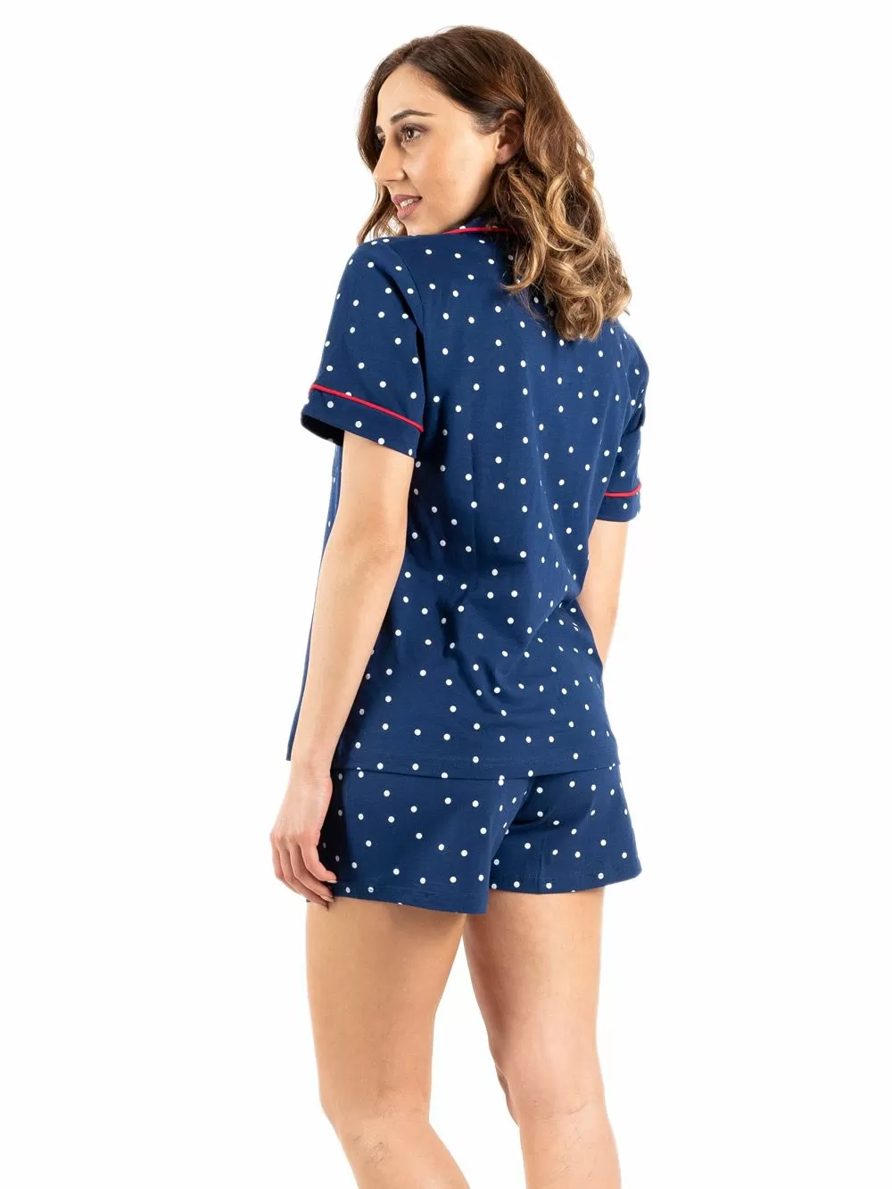 Πυτζάμα Γυναικεία VIENETTA - 100% Αγνό Βαμβάκι - Κουμπιά 