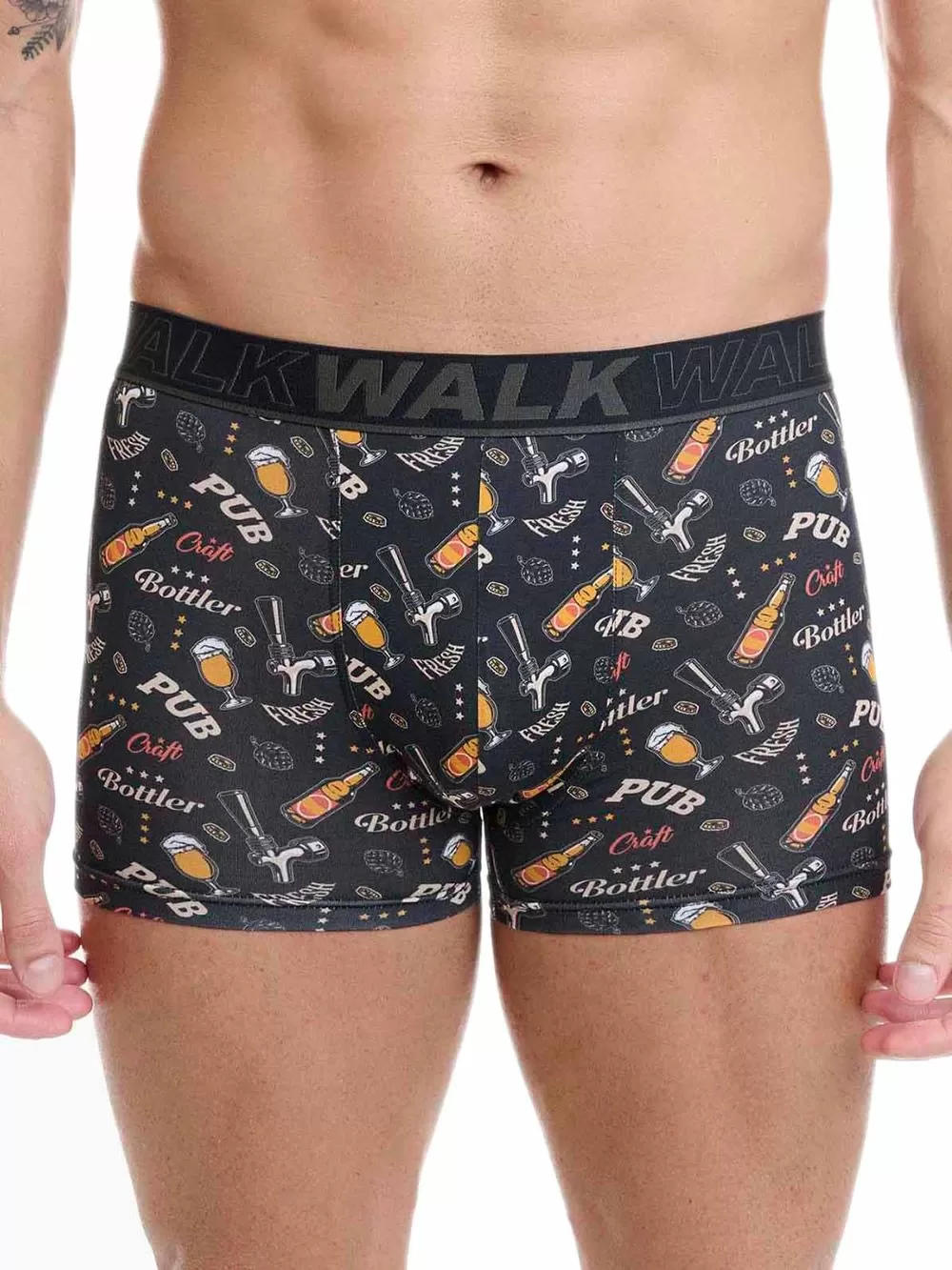 Ανδρικό Μποξεράκι Walk από Ανθεκτικό Βαμβάκι με All Over Σχέδιο