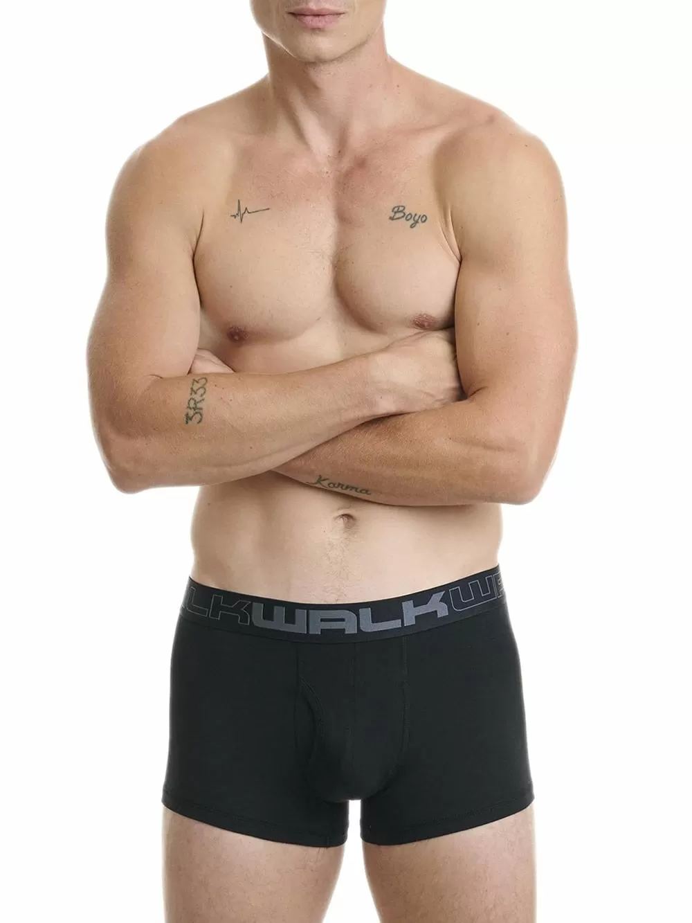 WALK Ανδρικά Μποξεράκια από Ανθεκτικό Βαμβάκι - Πακέτο με 2 