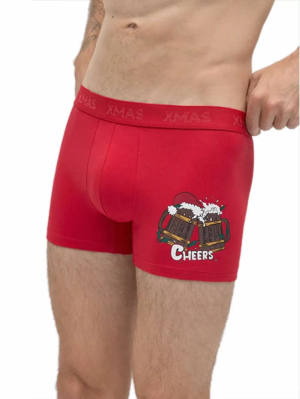 YSABEL MORA Ανδρικό Boxer X-mas Cheers - Ελαστικό Βαμβάκι