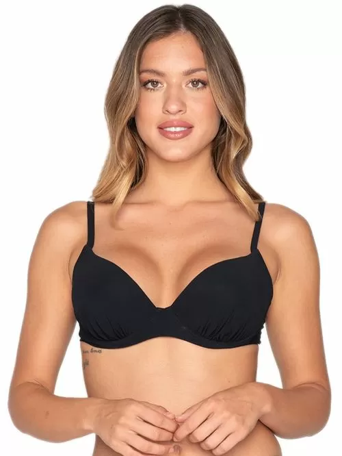 μαγιό μπικίνι luna 92058 black μπροστά