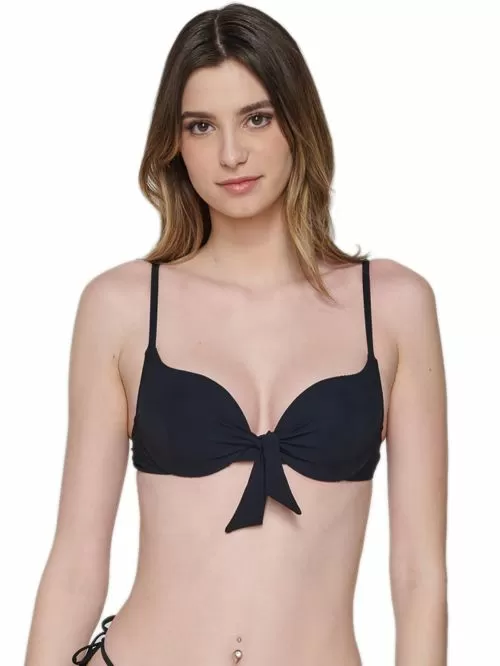 μπικίνι τρίγωνο luna 92061 black μπροστά