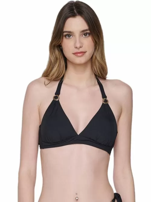 μπικίνι τρίγωνο luna 94073 black μπροστά