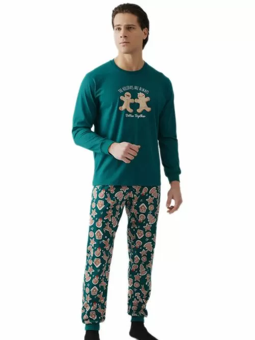 Πυτζάμα Unisex MINERVA Xmas Biscuit - 100% Βαμβάκι Interlock 