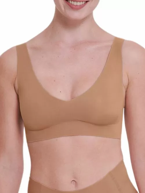 sloggi 10217728-00cm zero feel 2.0 bralette μπεζ μπροστά