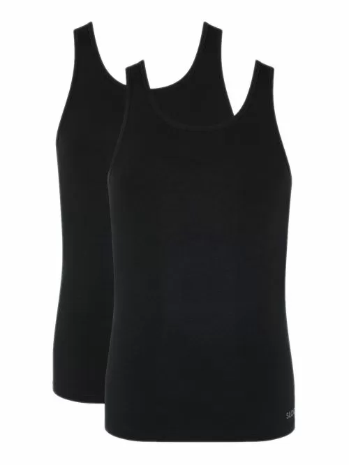 sloggi 10217768-0004 men go abc 2.0 h tank top 2pcs μάυρο