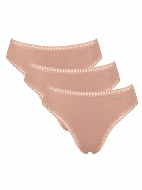 SLOGGI Go Crush High Leg Tai Φαρδύ Ψηλό - Οργανικό Eco Βαμβάκι - Πακέτο με 3